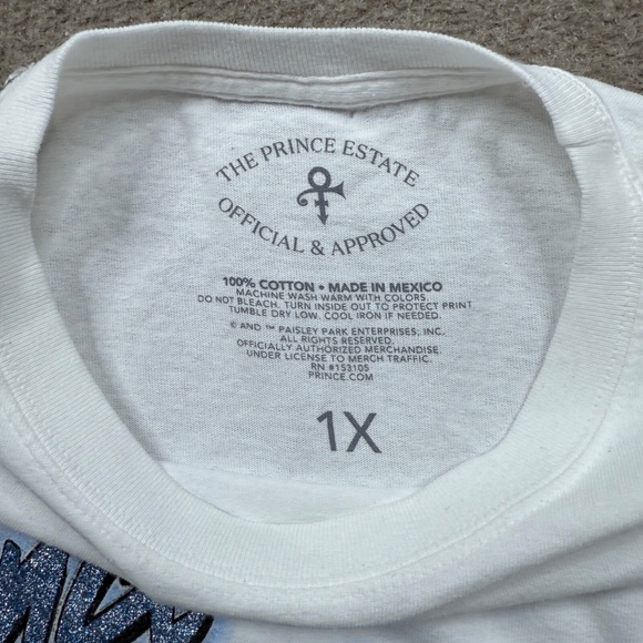 Prince Graphic T Shirt Men's Size XL White Short Sleeve Crew Neck Music Rock Tee - Picture 2 of 6